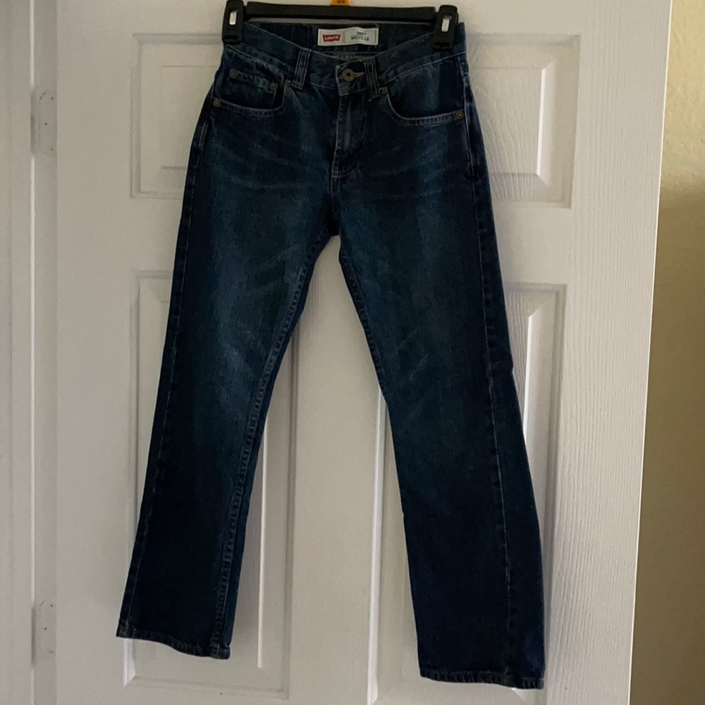Boys Levi’s 505 regular jeans size 10 slim (23x25)